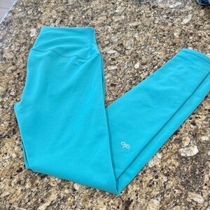 ALO Yoga Green/Aqua Blue full Leggings size small